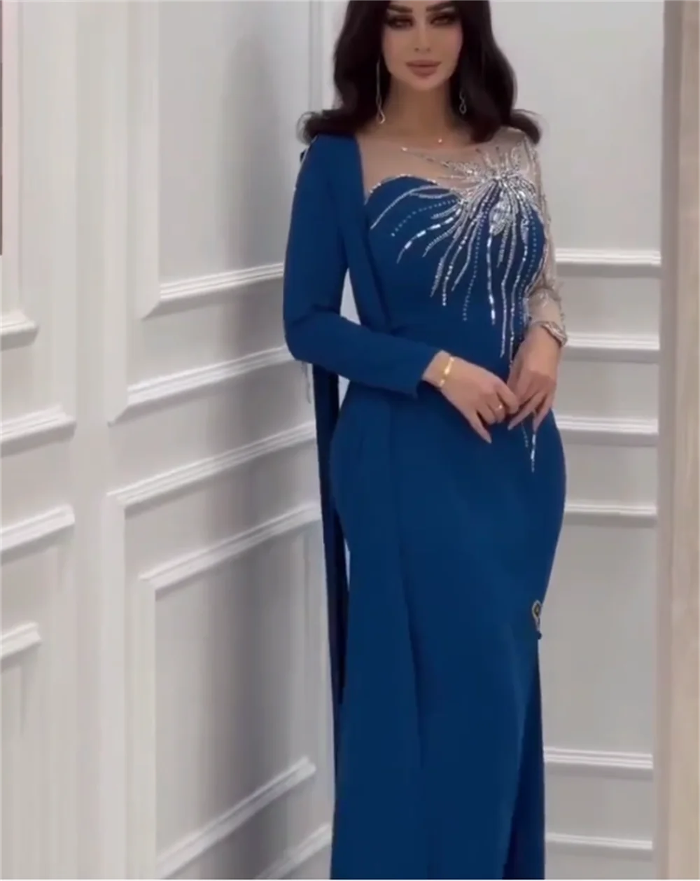 Customized High Quality Sexy Jewel Mermaid S Formal Occasion Gown Vestido De Fiesta فساتين حفلات العودة للوطن 무도회 드레스