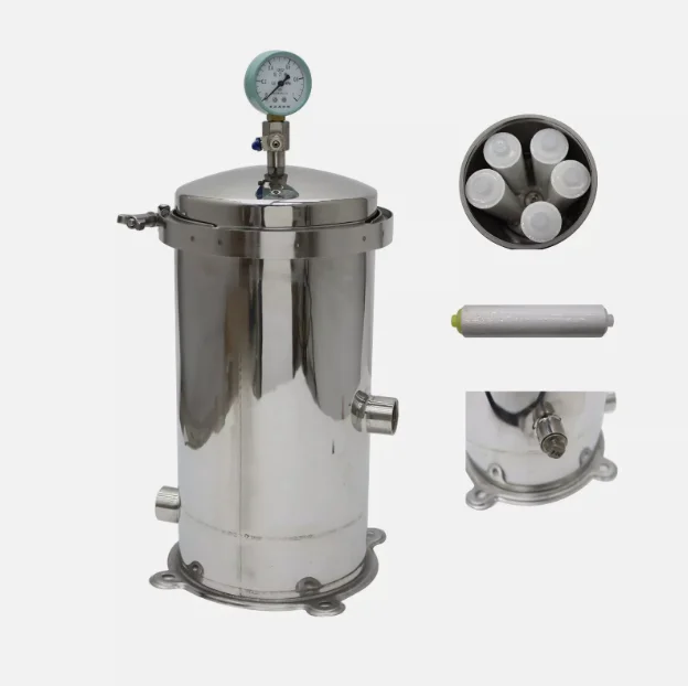 10 Inch 20 Inch Stainless Steel 304 316 Precision Filter Housing Single Cartridge for Water Treatment view 2