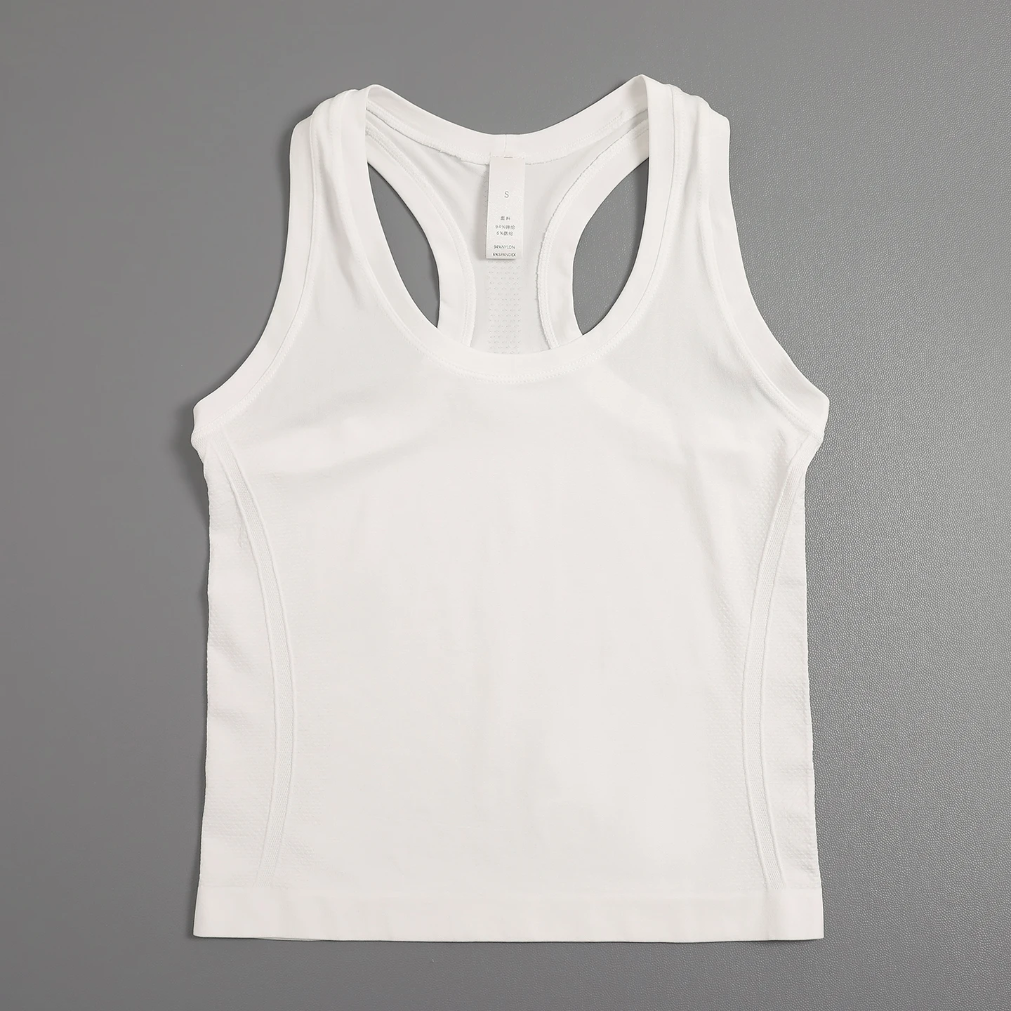 Women Racerback Crop Sports Tank Top with Removable Chest Pads Soft Breathable Slim Vest for Yoga Gym Running Fitness