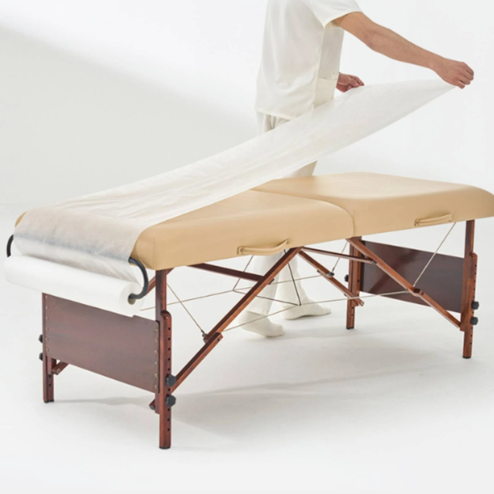 Roll Holder Hygienic Cylindrical Roll-Holder Rack with Mounting Posts Disposable Paper Sheet Dispenser Hanger Sturdy