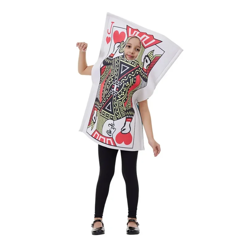 大人用面白いハート柄ポーカーコスチューム-ハロウィンカップル-スポンジジャンプスーツ-クラシックカードコスプレ-カーニバルファミリーパーティー衣装-lks-2k'5