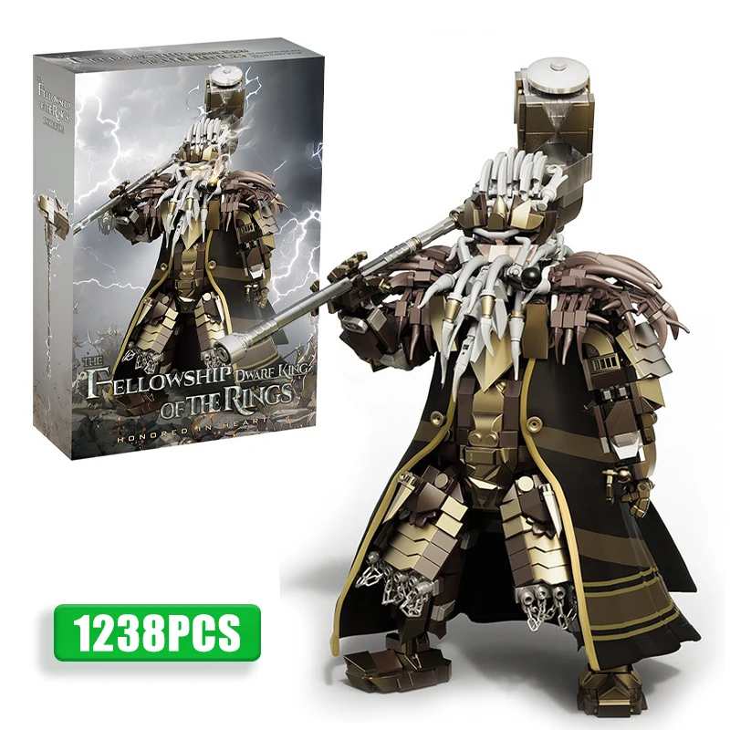 

Креативные 1000 + шт., фигурки короля гномов, строительные блоки, серия фильмов, коллекция гномов-воинов, украшения, кирпичи, игрушки для детей, подарок