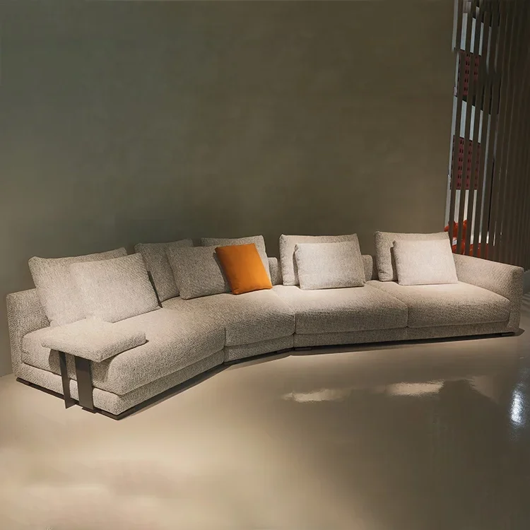 New Products Linen Nordic Style Luxury Fabric Living Room Sofa Modern