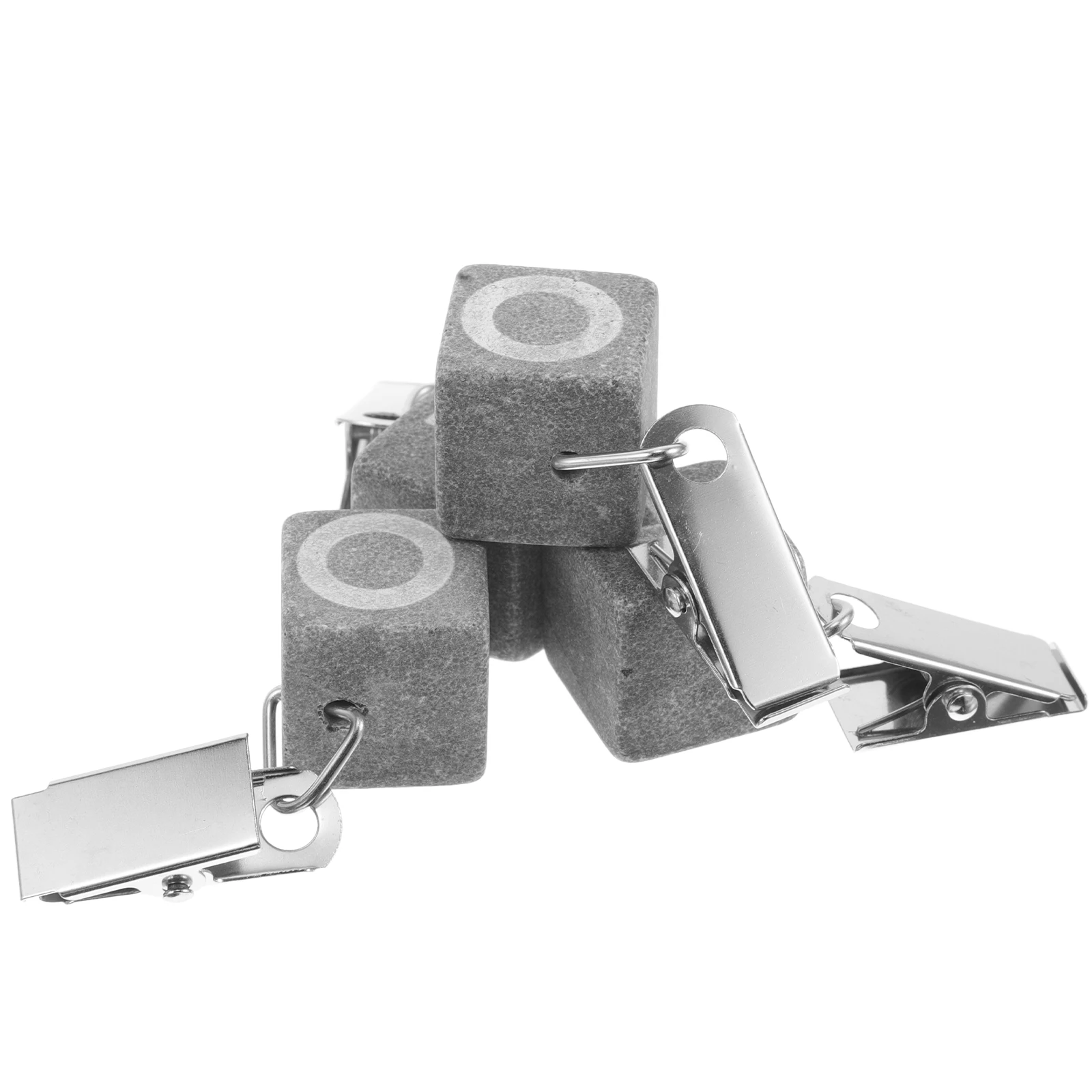 

4pcs Clips Heavy Weights for Square Oval Dress Hanging Weights Marble Windy Days Outdoor Portable Stylish