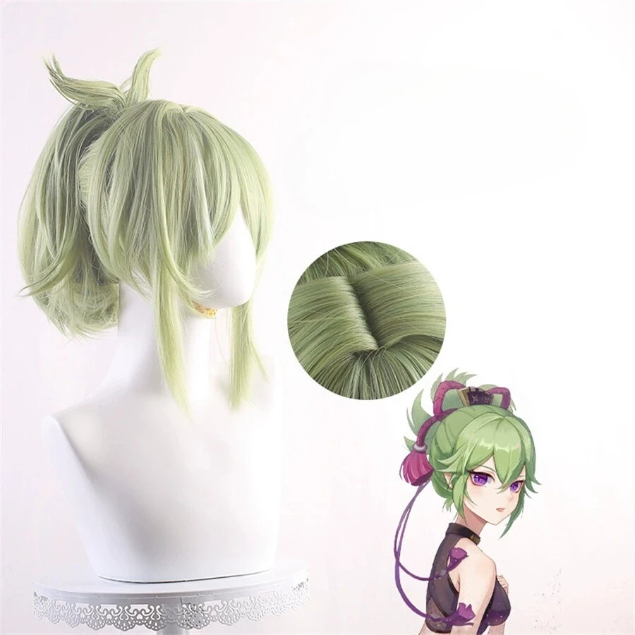 

Genshin Impact Kuki Shinobu Cosplay Short Wig Hair Halloween Party Wigs