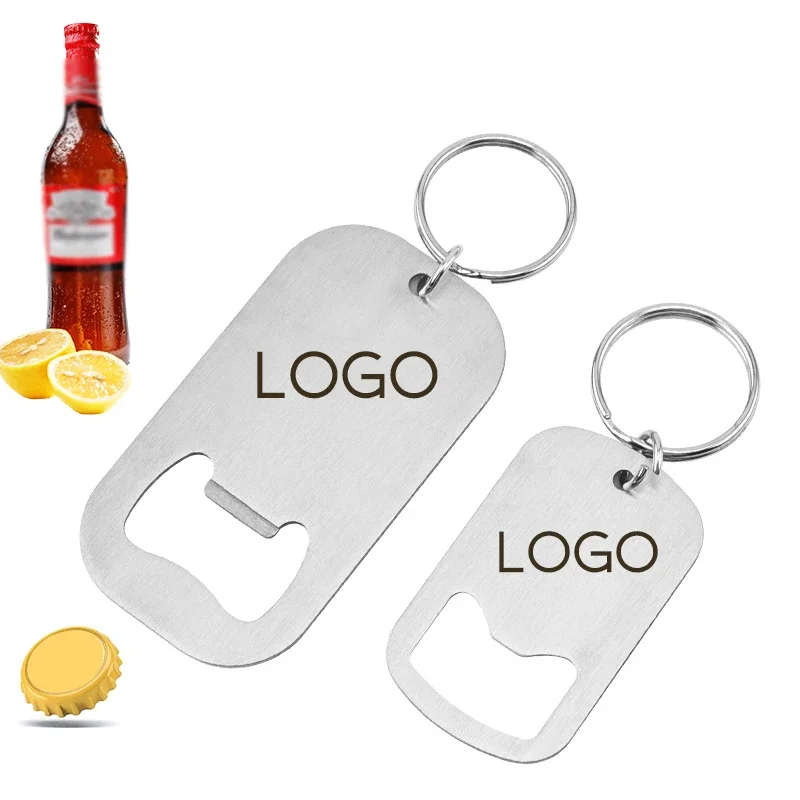 

10-50 Pcs Silver Stainless Steel Bottle Opener Baptism Gift Wedding Party Guest Gift Keychain Laser Engraved Customized Logo