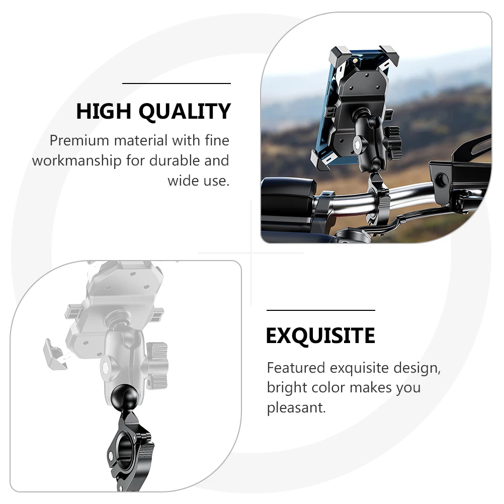 

Mobile Phone Holder Motorcycle Ball Mount Base Adapters Handlebars Aluminum Alloy Durable Stable Installation Bright Color