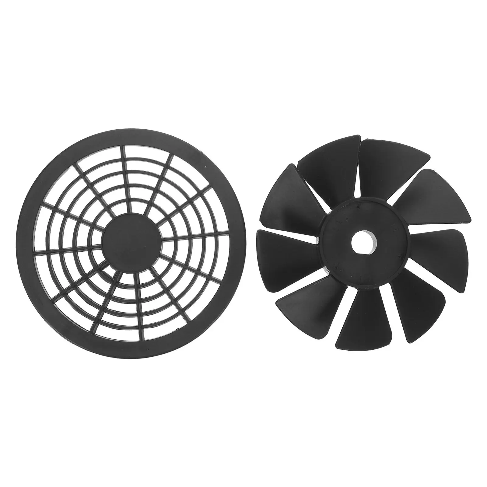 

1 Set Air Compressor Cooling Fan High Pressure Compressor Motor Fan with Protective Guard Plastic Replacement for Air Pump P-580