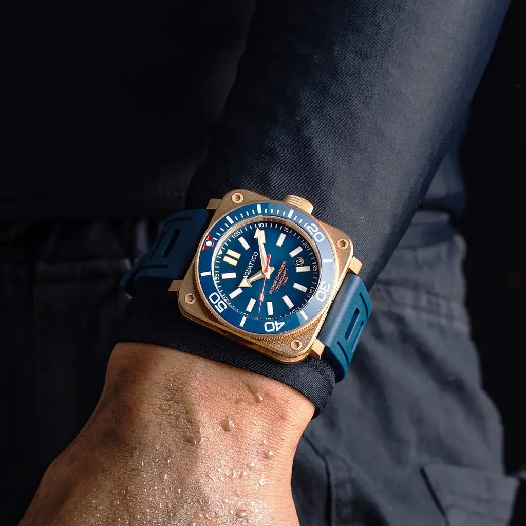 Aquatico Super Charger Bronze Blue Dial Watch (SWISS Sellita sw200-1)