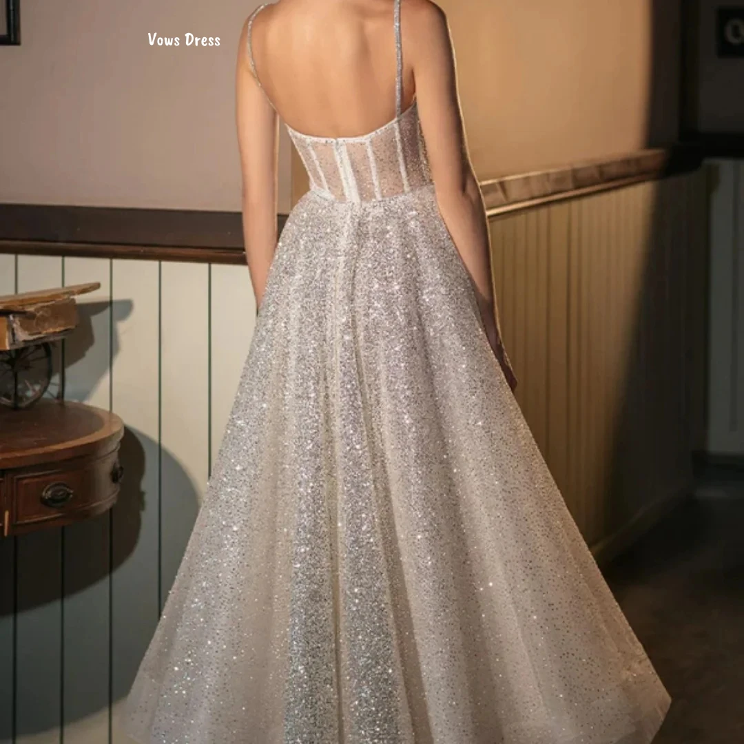 Vows robes de soirée luxueuses sur mesure 2025 robe de bal ligne une robe élégante robes de luxe pour fête paillettes fronde bal