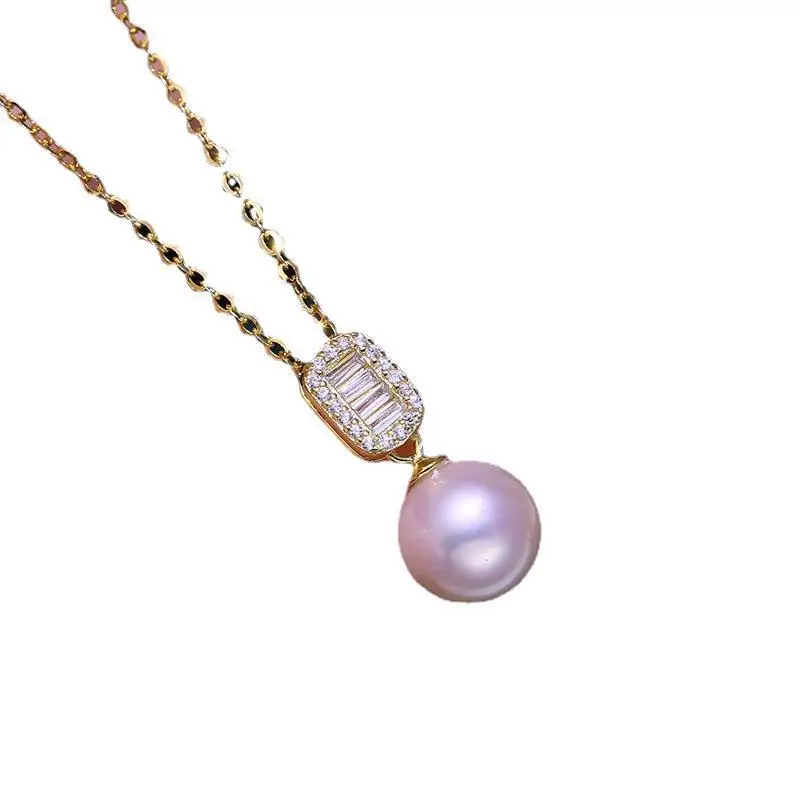 قلادة حساسة فارغة S925 فضة قاعدة تركيب متعددة الاستخدامات لإبداعات اللؤلؤ والأحجار الكريمة DIY #5