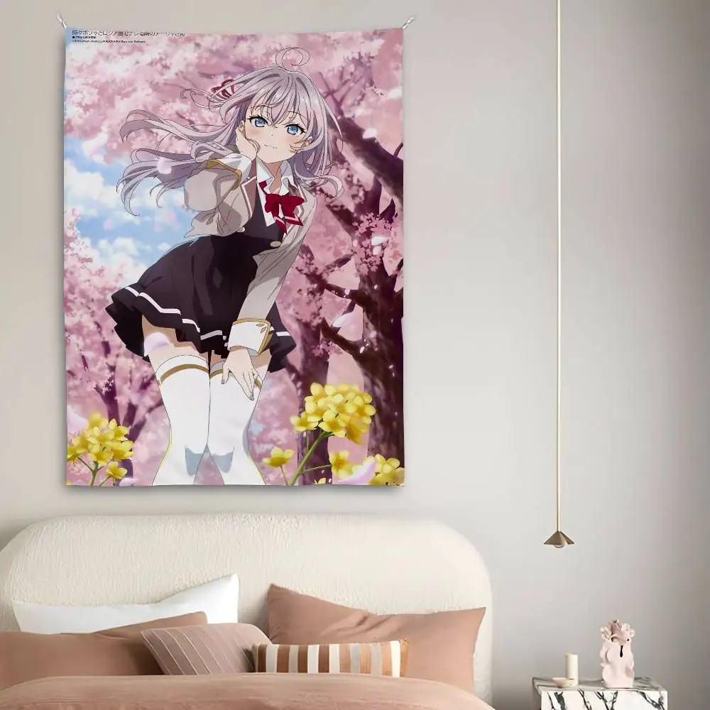 علاء يخفي مشاعرها في غرفة النوم الروسية المزخرفة وغرفة المعيشة والحديقة الخارجية المصنوعة من الألياف الدقيقة لافتة فنية لخلفية الديكور