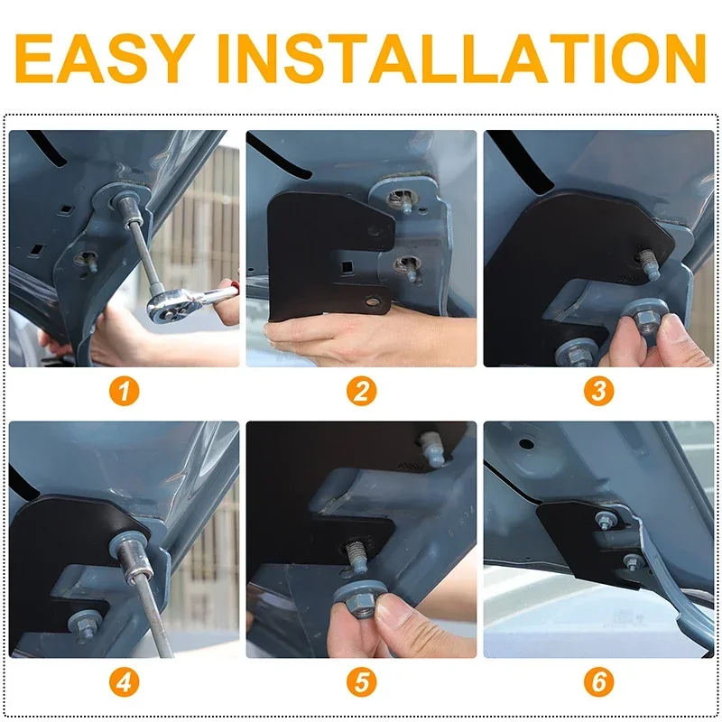 Carbon Steel Black For Ford Maverick 2022-2025+ Car Hood Searchlight LED Spotlight Bracket Trim Car Accessories (Exclude Lamps)
