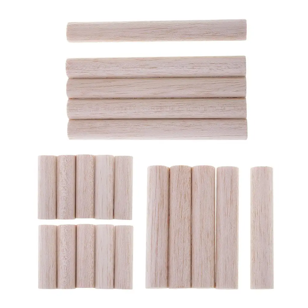 15mm Thick Round Balsa Rod Wooden Dowel for Modeling Hobby Crafts