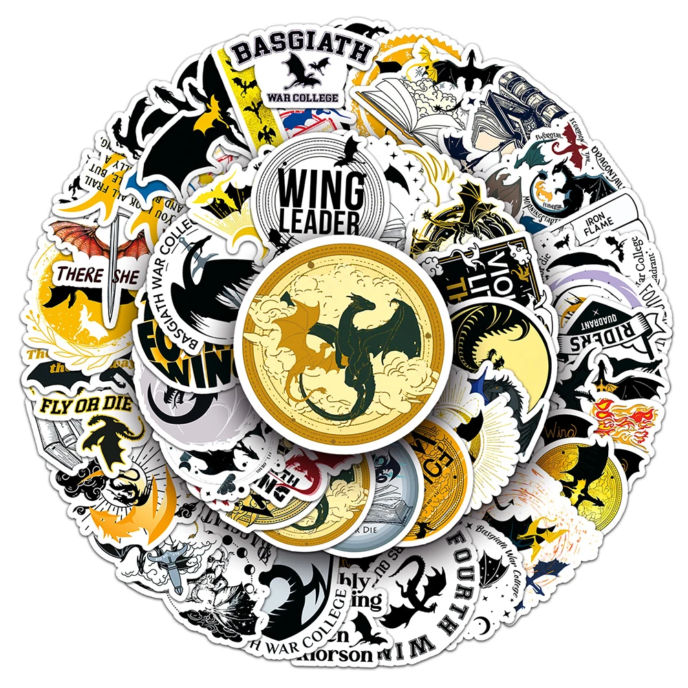 10/30/50 قطعة الجناح الرابع التنين ملصقات الكرتون الشارات لأجهزة الكمبيوتر المحمول الأمتعة القرطاسية مقاوم للماء كول الكرتون ملصق حزم #4