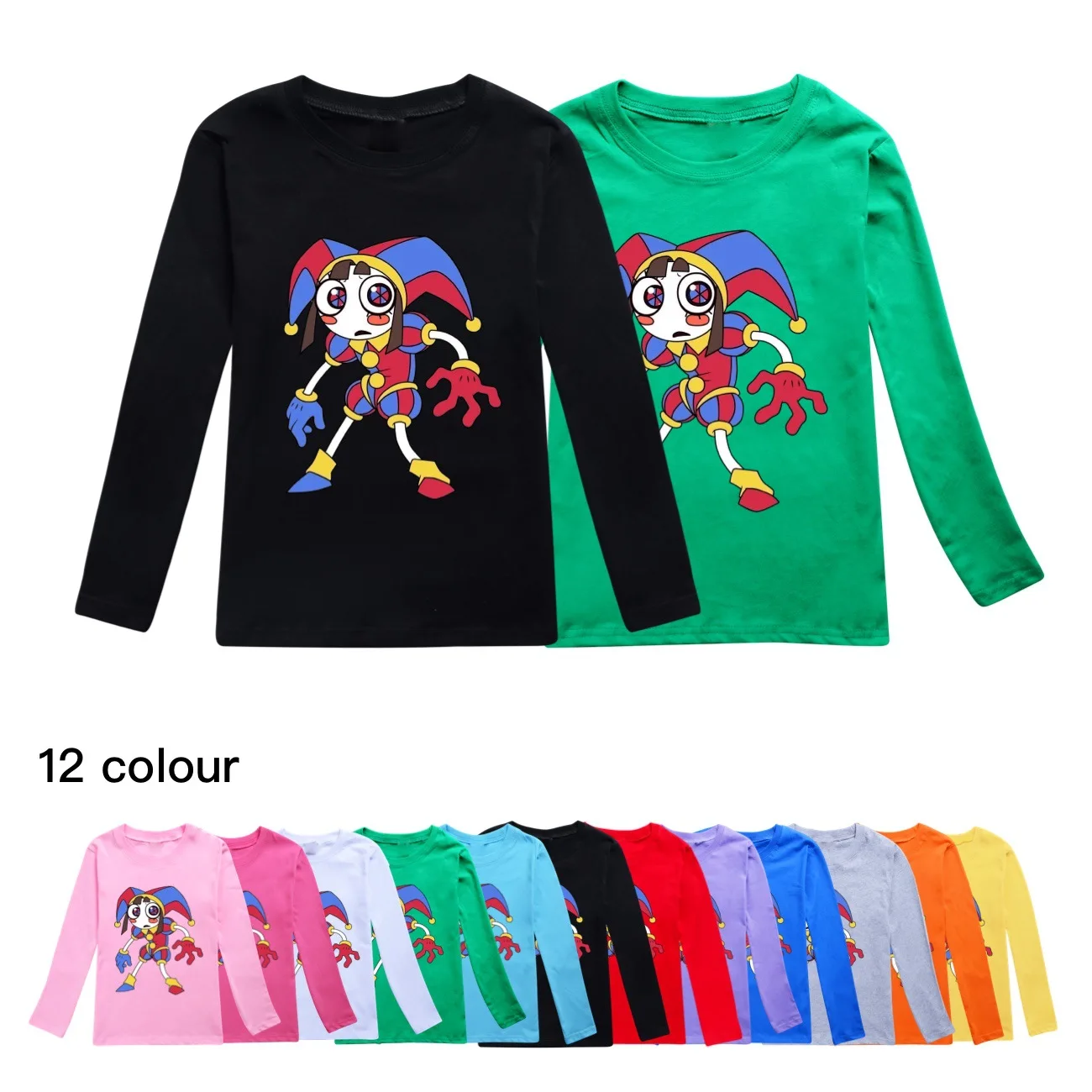 

Digital Circo T Shirt Kids Cartoon Pomni Clothes Baby Girls Long Sleeve Tops Toddler Boys Fashion Sweatshirts Children Clothing