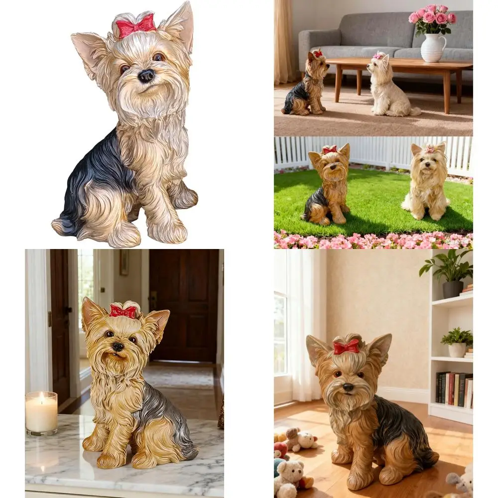 

Реалистичная статуя йоркширского терьера, 12,8, ручная роспись, декор для собаки из смолы для внутреннего и наружного использования, устойчивая к атмосферным воздействиям садовая скуль
