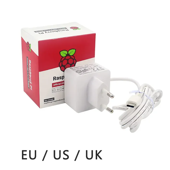 Original Raspberry Pi 4 Official USB-C Power Supply 5.1V 3A White Power Charger Power Adapter For Raspberry Pi 4 Model B
