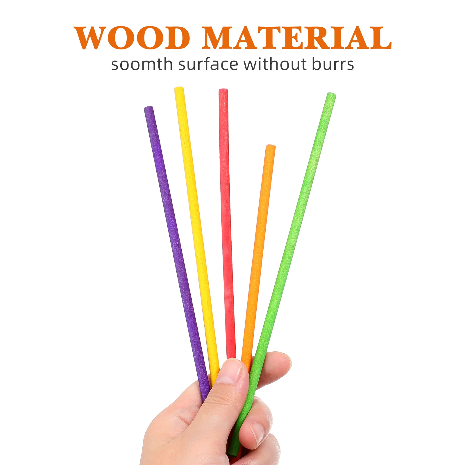 50 Uds. Tambor de baquetas de ritmo coloridas para instrumentos musicales de repuesto sonido de madera para principiantes