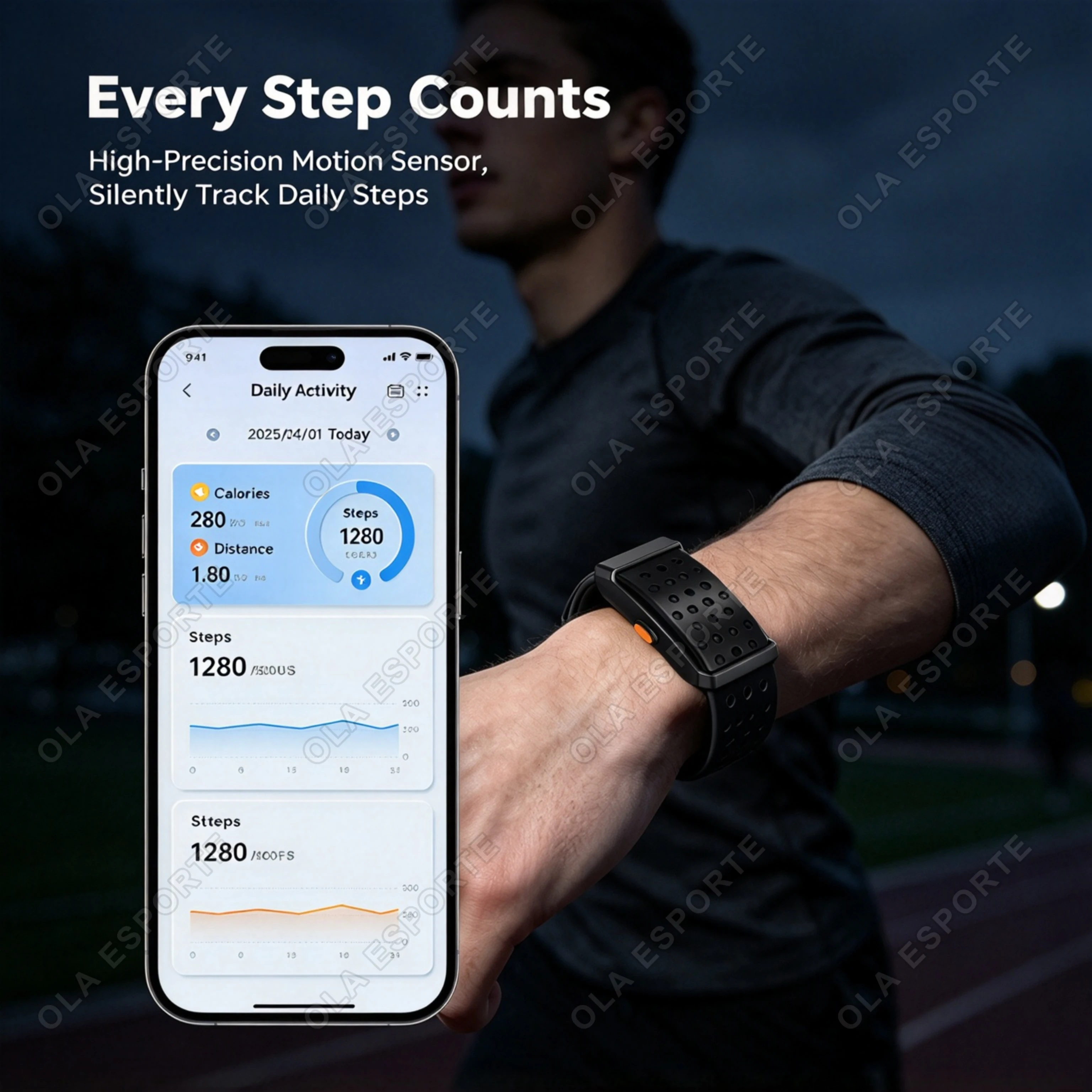 Dual Strap No Screen Smart Bracelet Fitness Waterproof Band Watches Heart Rate Sleep Monitoring Calorie Minimalist Bracelet H10