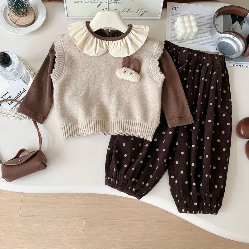 

Children's Outfit New Autumn Girls Fashion Versatile Stylish Early Autumn Girls Trendy Casual Three-Piece Set