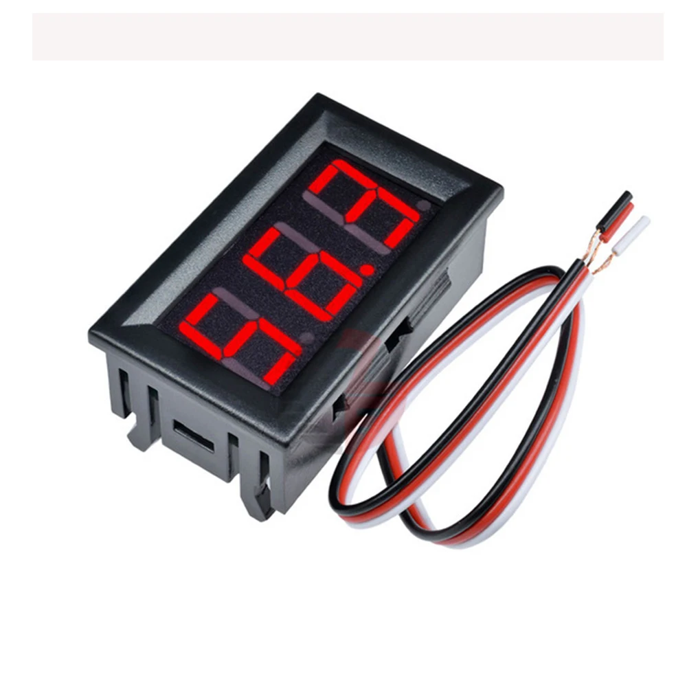 1piece DC 0-30V 0-100V 3-Wire MINI Voltmeter 0.56in LED Digital Voltage Meter Panel Monitor Tester