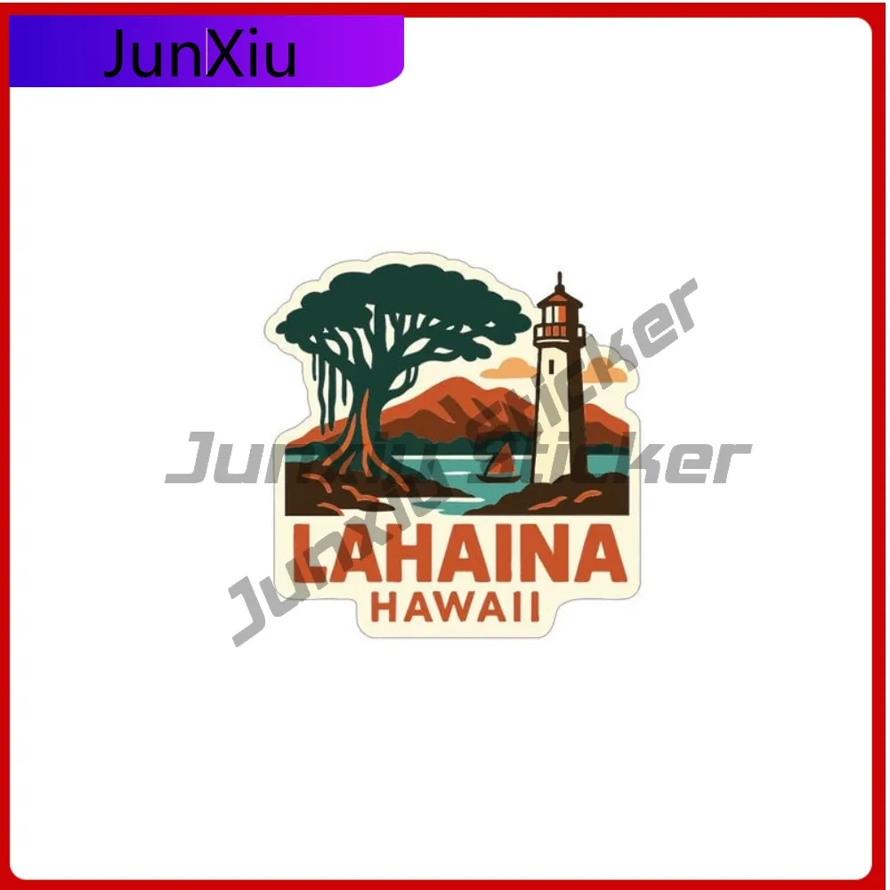 

Lahaina Hawaii наклейка против царапин аксессуары виниловая вырезанная наклейка городской горизонт достопримечательный дизайн водонепроницаемые наклейки для мотоцикла