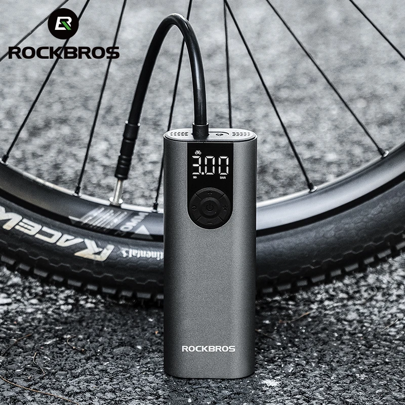 

ROCKBROS Cycling Electrical Air Pump 150PSI Fast Inflation Motorcycle Pump 2600mAh Bicycle Ball Pump Car Electrical Air Pump