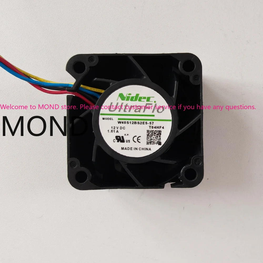 W40S12BS2E5-57 T04HF9 T04HF4 Server Cooling Fan for NIDEC Temperature Control PWM Radiator 12V 1.61A 4CM 4028  Original Used