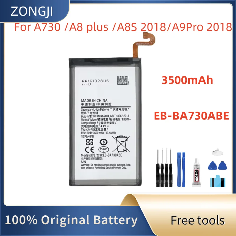 

Новый аккумулятор 3500 мАч EB-BA730ABE для Galaxy A8 PLUS 2018 A730 A730F A8S 2018 A9 Pro 2018 аккумуляторы + бесплатные инструменты