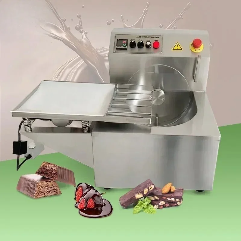 Small Manual Mini 8kg Choclatey Chocolate Bar Mould Dipping Make Temper Enrobe Melting Molds Wheel Machine