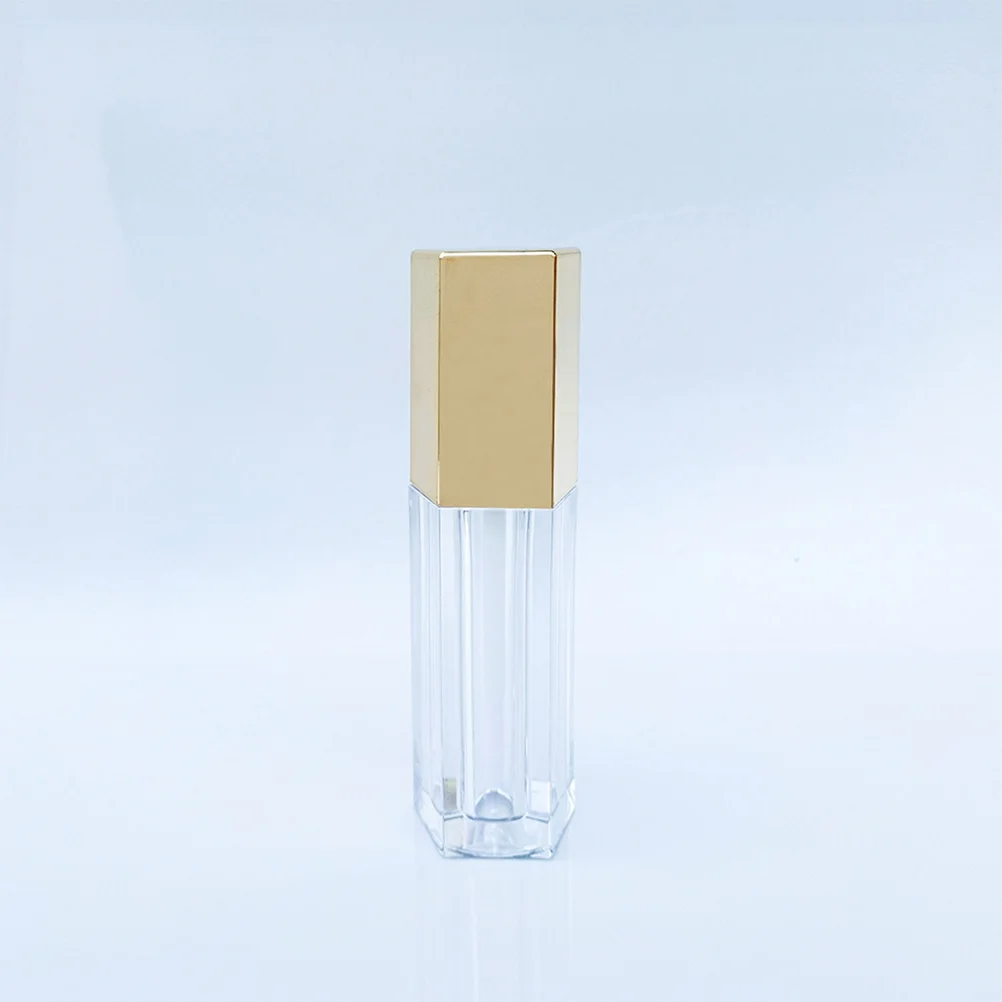 3 pièces rouge à lèvres bricolage Tube Pentagonal vide brillant à lèvres bouteilles Portable Mini voyage lèvre huile conteneur argent or
