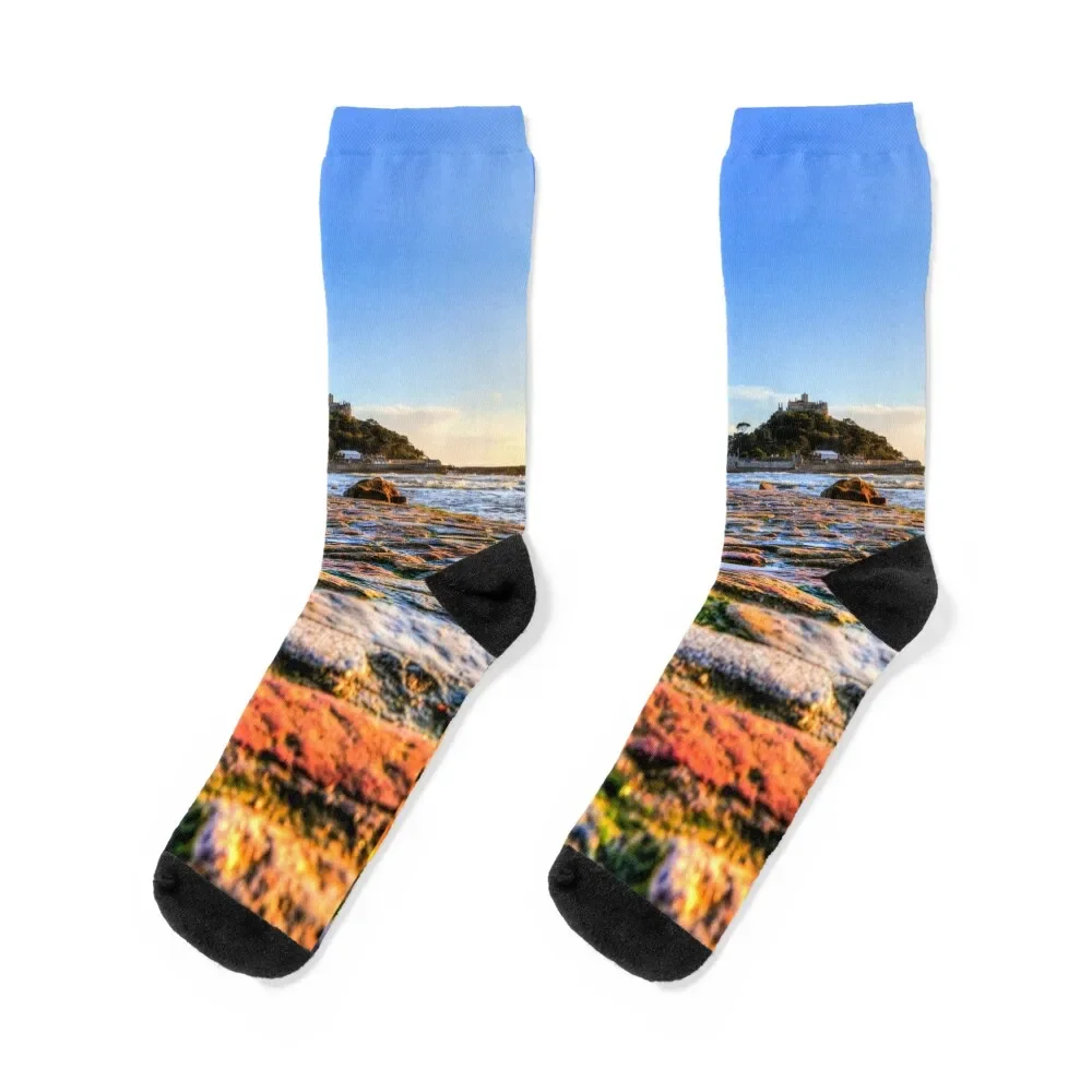 

St Michael's Mount And Causeway, Marazion, Cornwall Socks christmass gift Stockings compression football Ladies Socks Men's