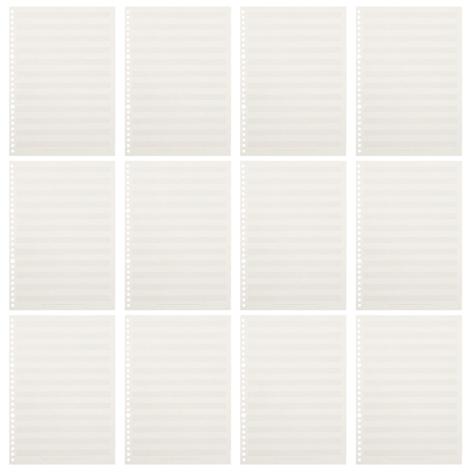 

'S Notebook Narrow Staff Lines Loose Leaf Replaceable Sheets For Music Practice School Band Use Blank Sheet Music