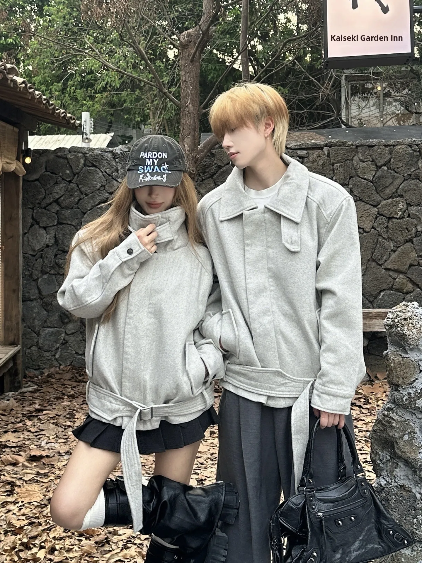 Retro Korean Style Casual Woolen Jacket Short Coat Youth Popular Loose Fit Autumn Winter New Fashion Couples Outfit