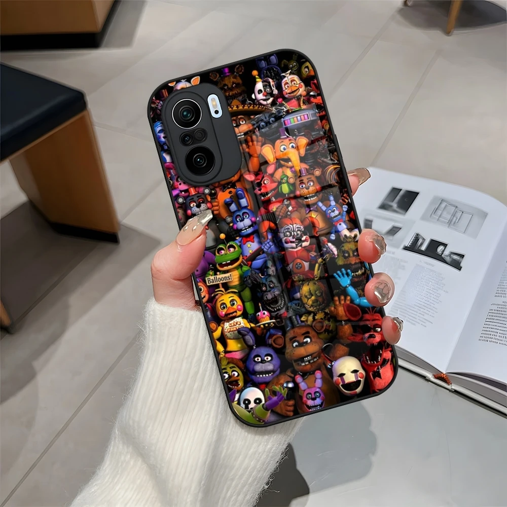 Fnaf Five-nights-At-Freddys Phone Case Tempered Glass for Redmi 12 13 13c 12c Note 13 Pro Plus 11 12 Pro 10 11s 12s Cover