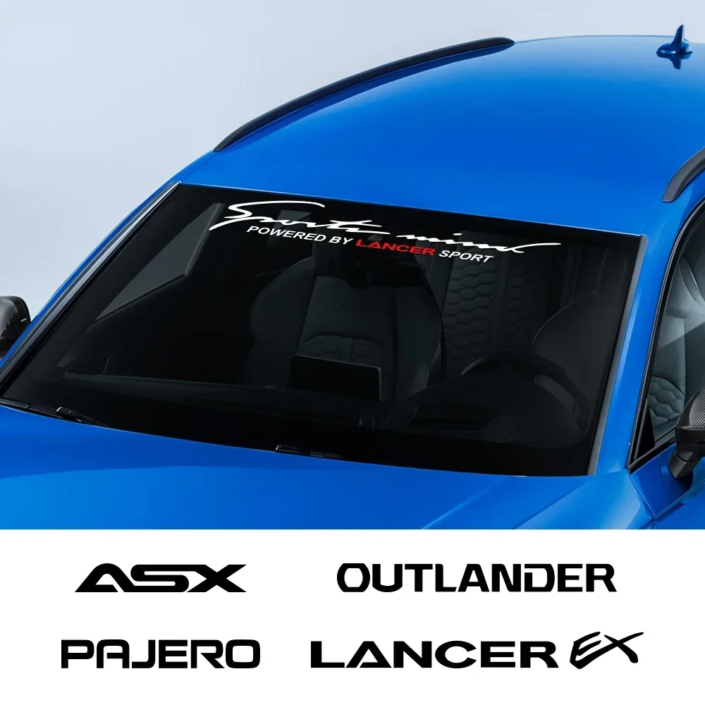 Car Front Windshield Stickers For Mitsubishi Ralliart Outlander Lancer EX ASX L200 Colt Pajero Competition Car Accessories