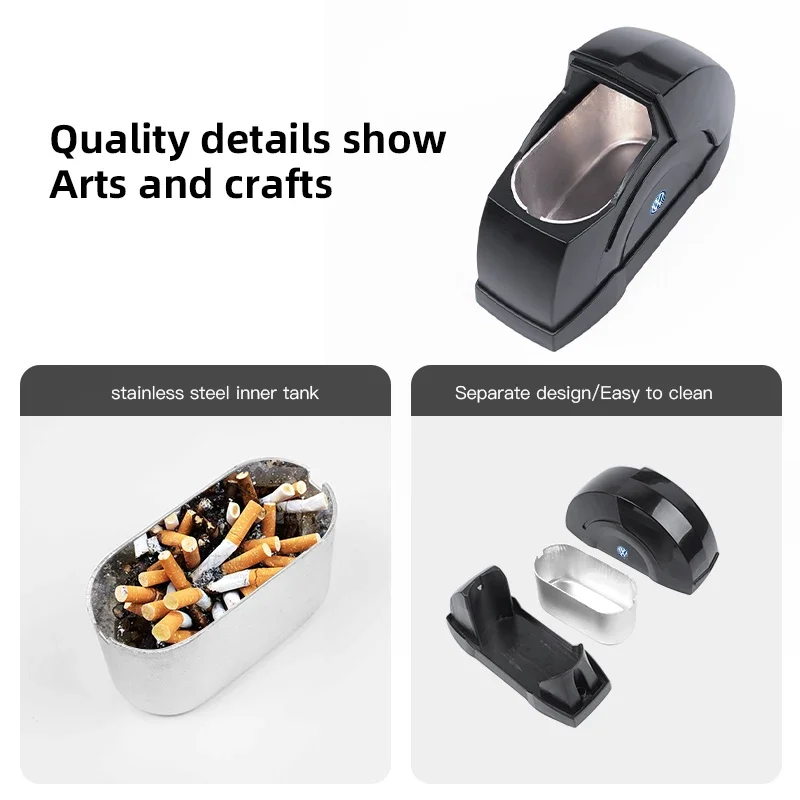 Car Door Ashtray Sliding Cover Windproof Smoke Ash Holder For VW R Line GTI Golf 6 Polo CC Passat Tiguan Arteon Touareg CC Jetta view 5