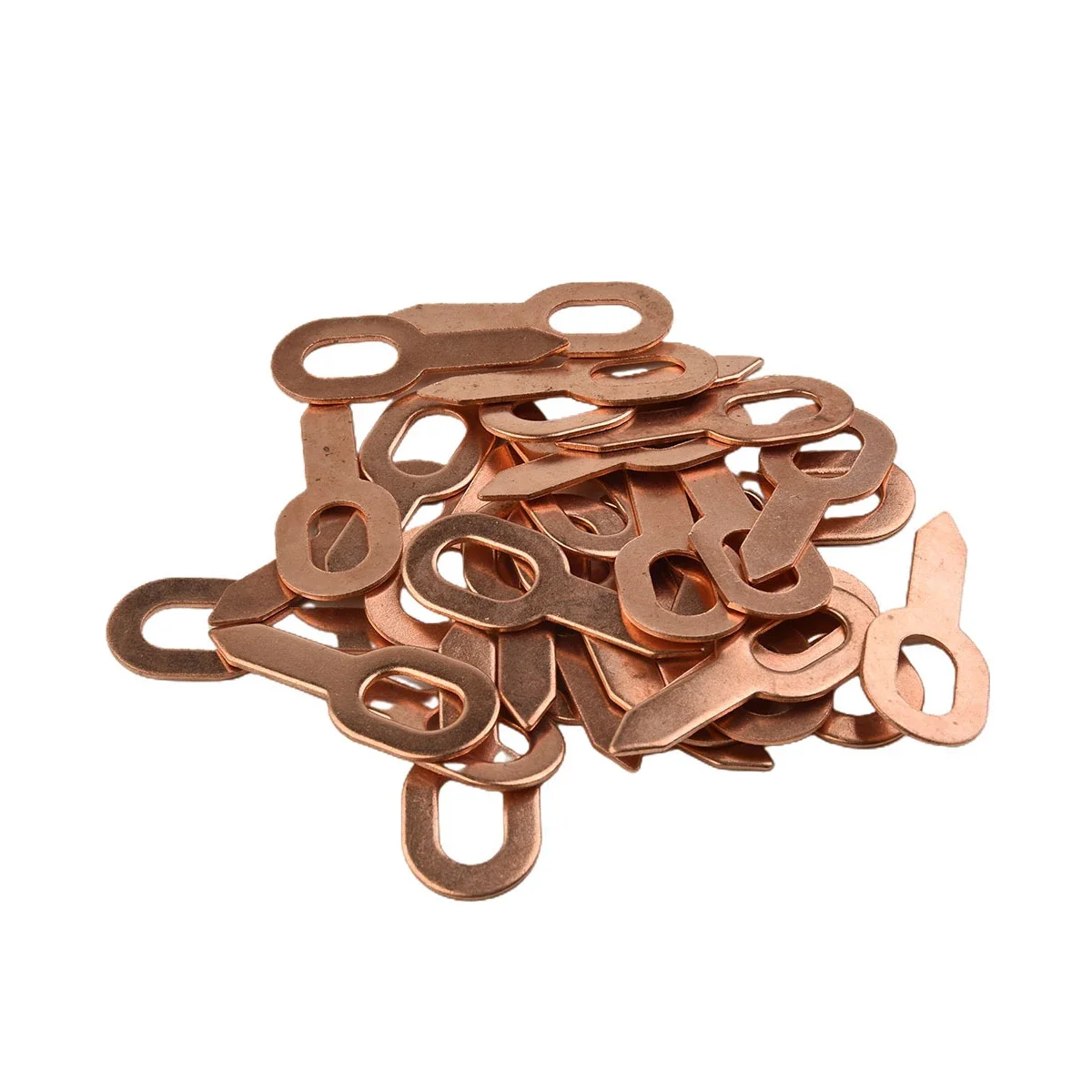 100pcs Car 55mm Recessed Dent Puller Rings Copper-plated For Spot Welding Welder Car Body Panel Pulling Washer Sheet Metal Kit