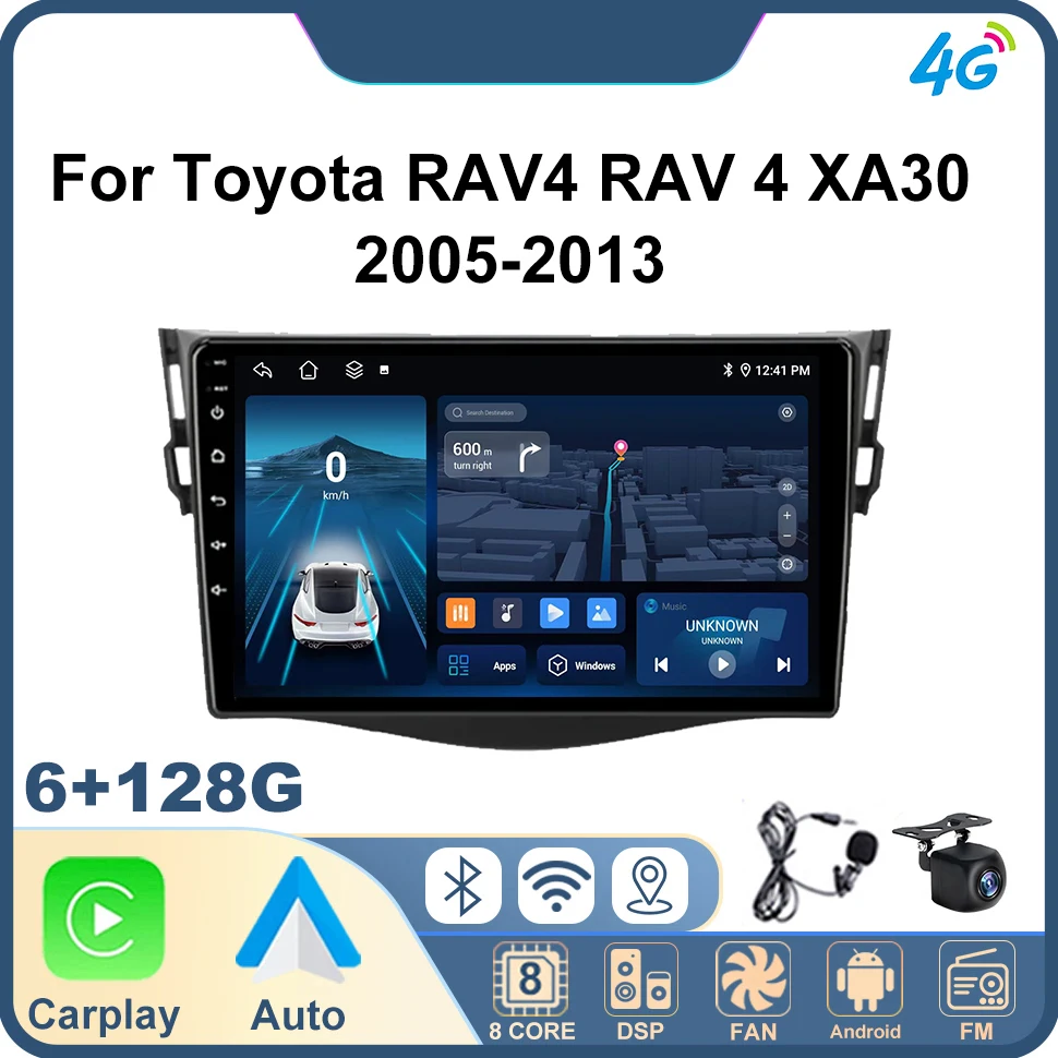 

9" Android Car Stereo Radio for Toyota RAV4 RAV 4 XA30 2005-2013 GPS Navi 4G Stereo DVD Automotive Multimedia Wireless Carplay