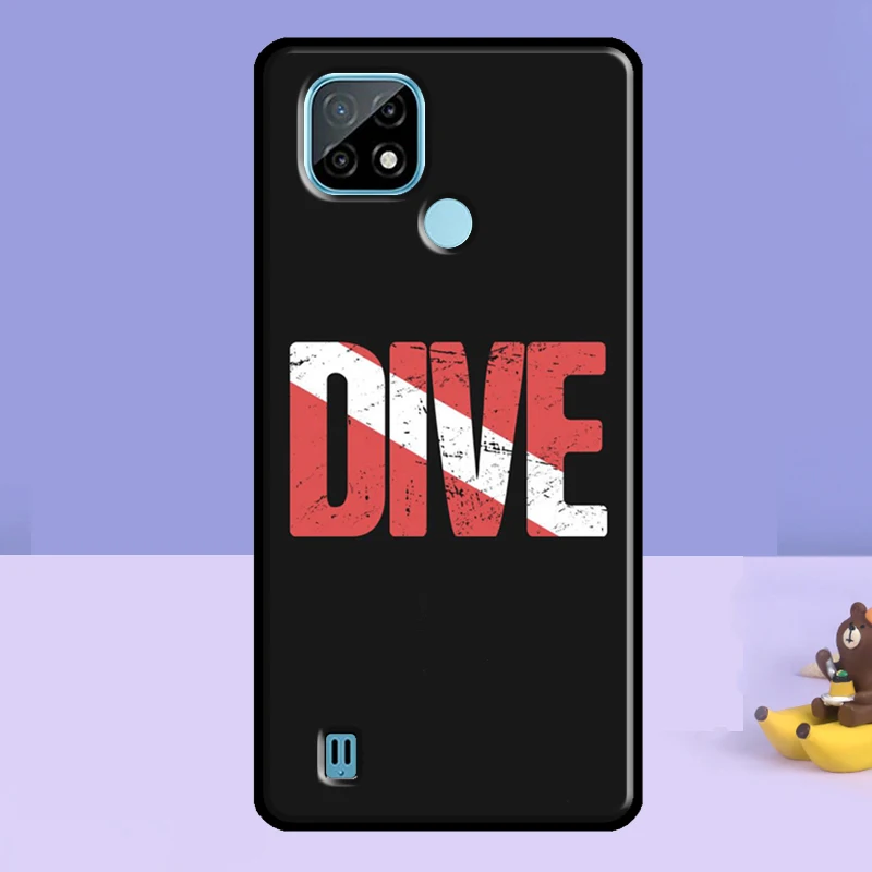 Dive Scuba Diver Shark Diving For OPPO Realme GT Master 7 8 Pro 8i C21 GT Neo 2 Case For OnePlus 8T 9R 9RT 8 9 Pro Nord2