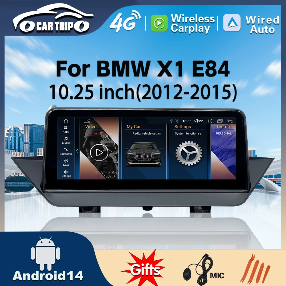 Factory price applicable to BMW X1 E84 2009 to 2015 screenless CIC 18i 20i Android 14 4G car radio car stereo GPS navigation