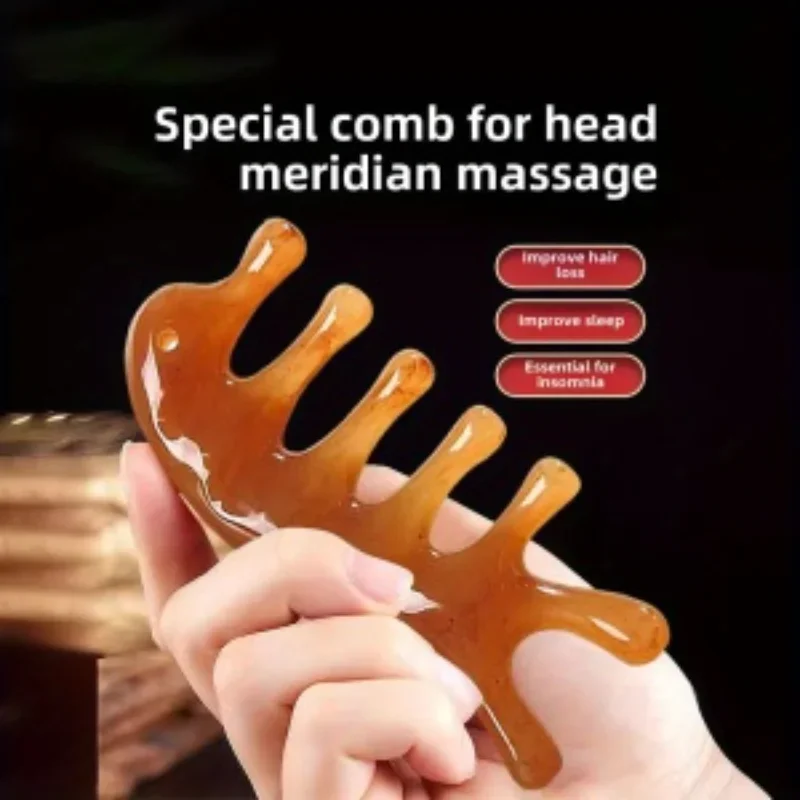 

Meridians Head Comb Portable Shoulder Neck Massage Comb for Head Scalp Facial Body Massage 1/3pcs