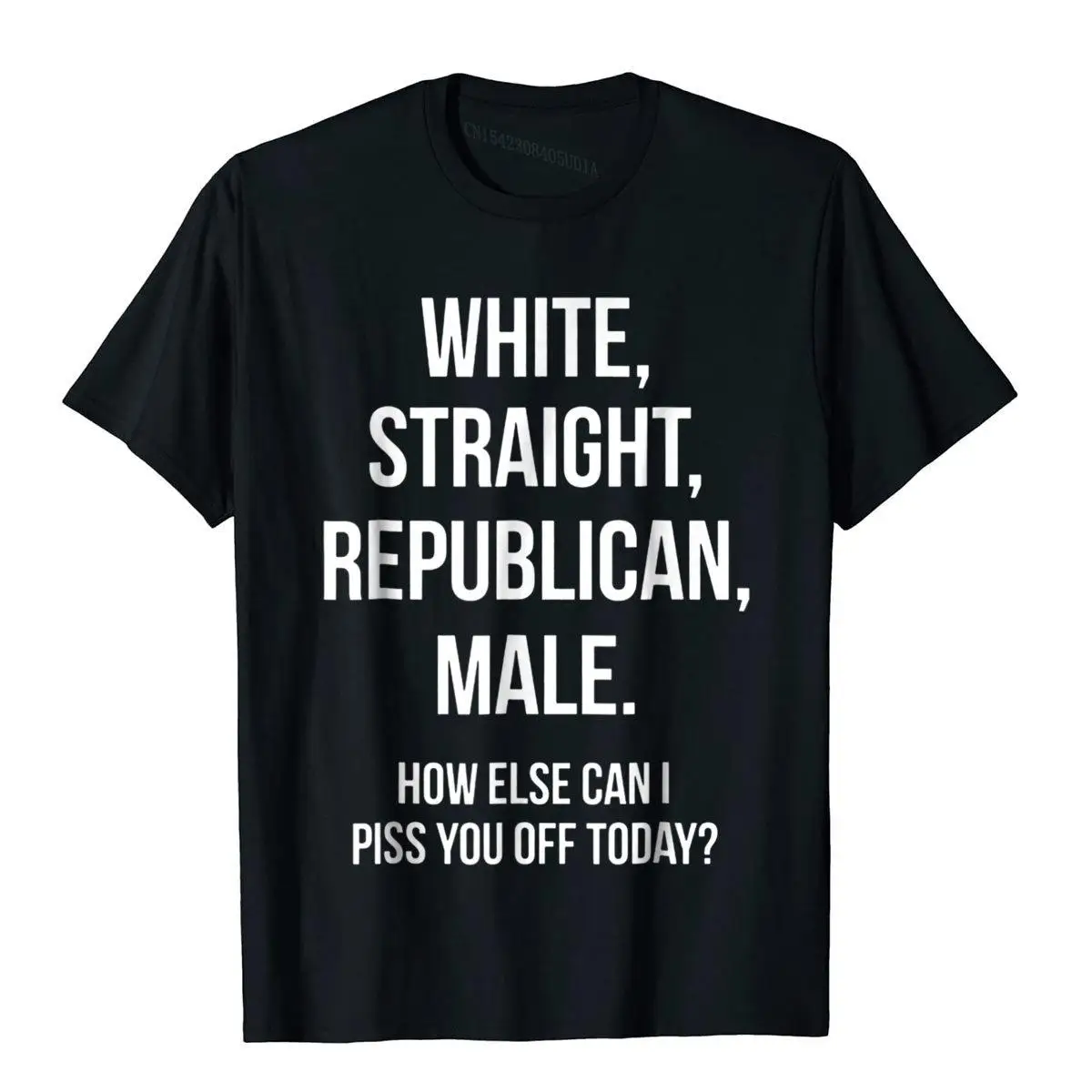 White Straight Republican Male Funny Republican T-Shirt Printed On Cotton Mens Tops & Tees Cartoon Brand T Shirt