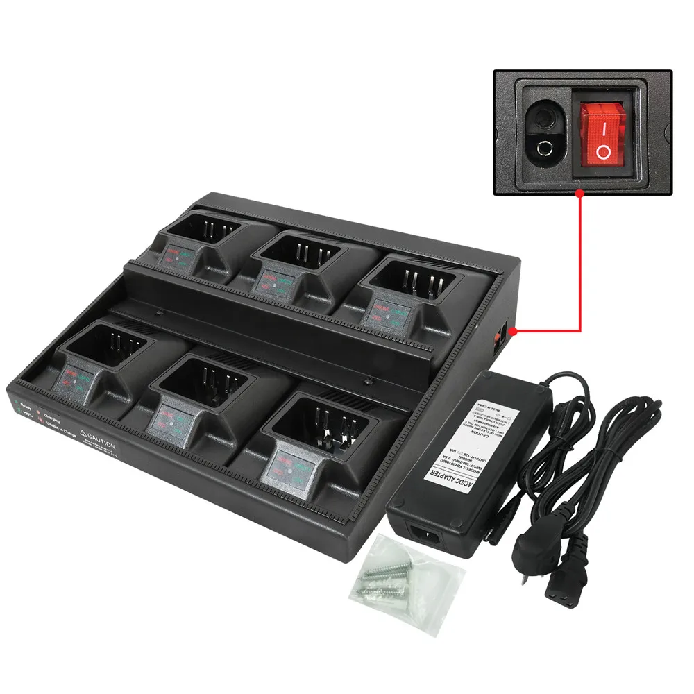 

Six-Way Mutil Unit Charger for HT750 HT1250 HT1250.LS GP328 GP340 Two Way Radio