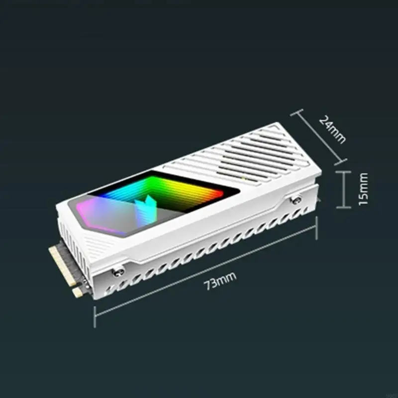 

900F For M.2 2280 Solid Disk Aluminum Heatsink With ARGB Fan Heat Sink Pad