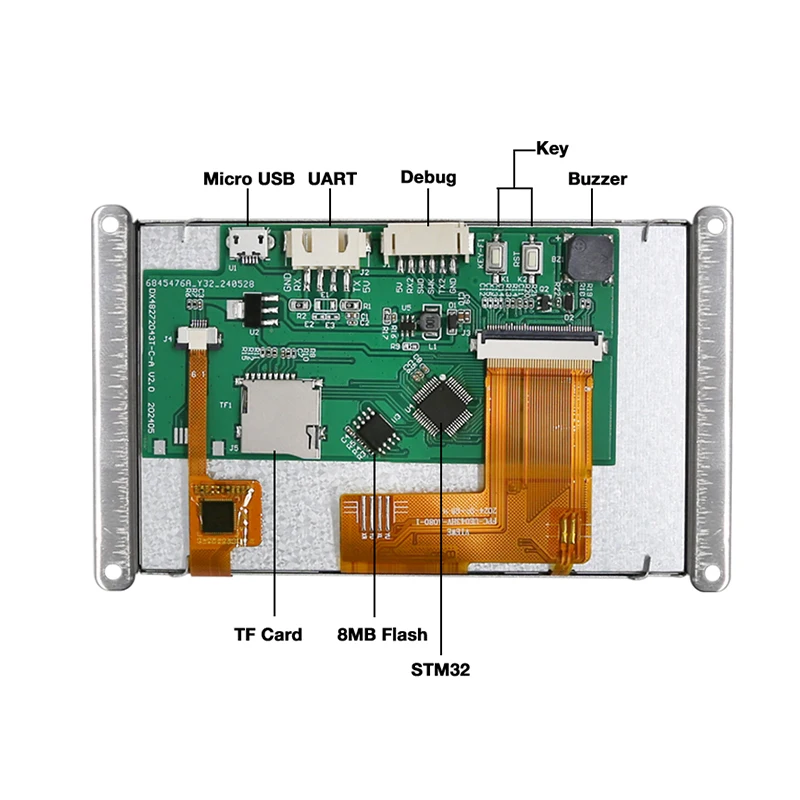 STM32 IDF lvgl 4.3นิ้ว480x272 TFT โมดูลหน้าจอแสดงผล LCD TFT