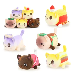 Aphmau Meows Cat Plush Toy Soft Stuffed Meemeow Donut Cat Plushie Kawaii French Fry Cheeseburger Food Peluche Christmas Gifts