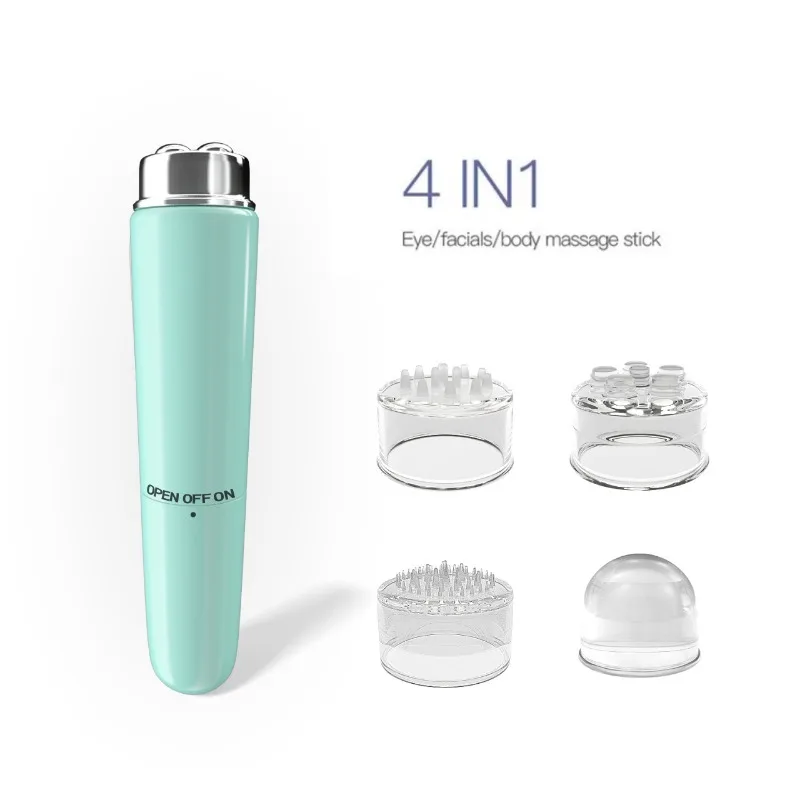 4-in-1 Mini Electric Eye Massager Pen Vibration Massage Stick for Dark Circles And Eye Bags Facial Care Tool C542
