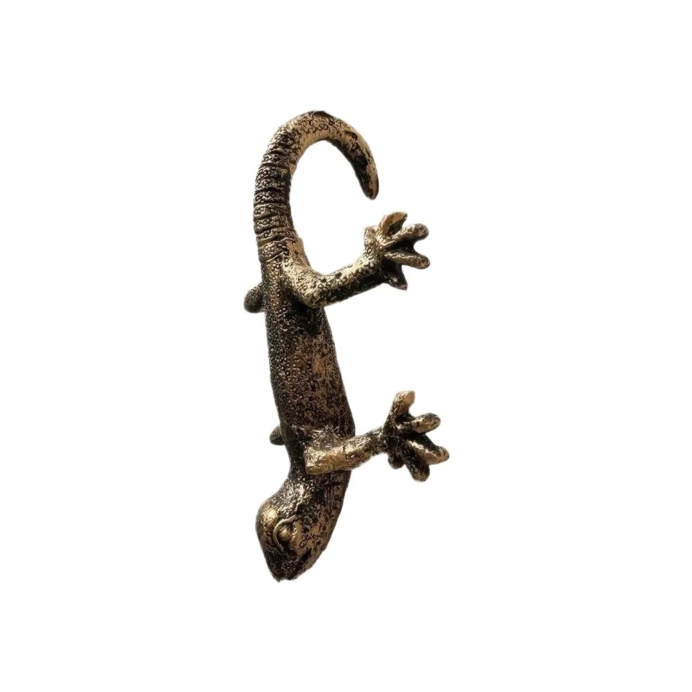 Potted Plant Partner Bronze Gecko Garden Decoration Dog Gecko Puppy Resin Ornament Resin Hanging Decor